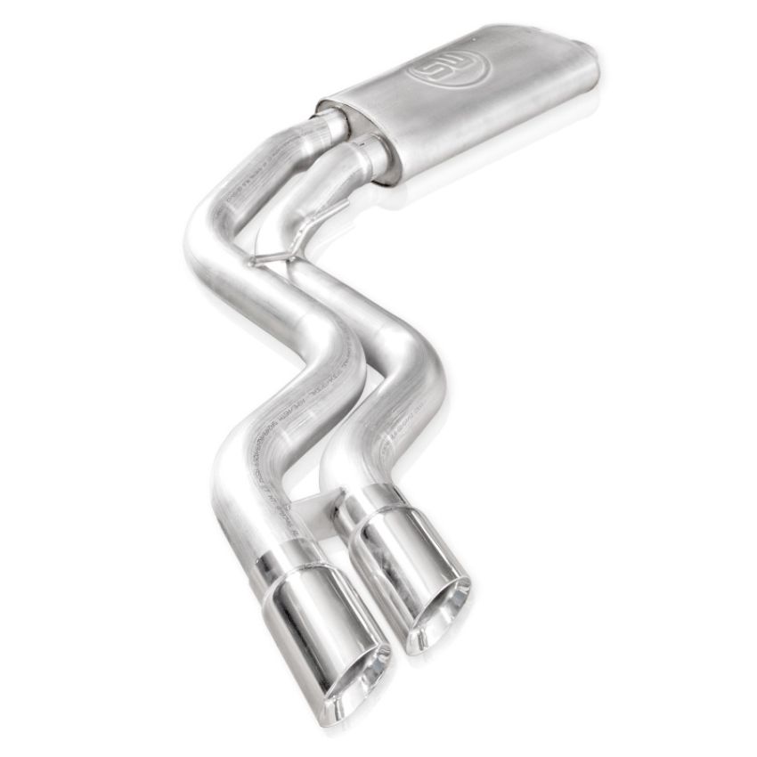Stainless Works FT15CBFT 2015-18 F-150 Exhaust X-Pipe Resonator Muffler Exits In Front Of Passenger Rear Tire
