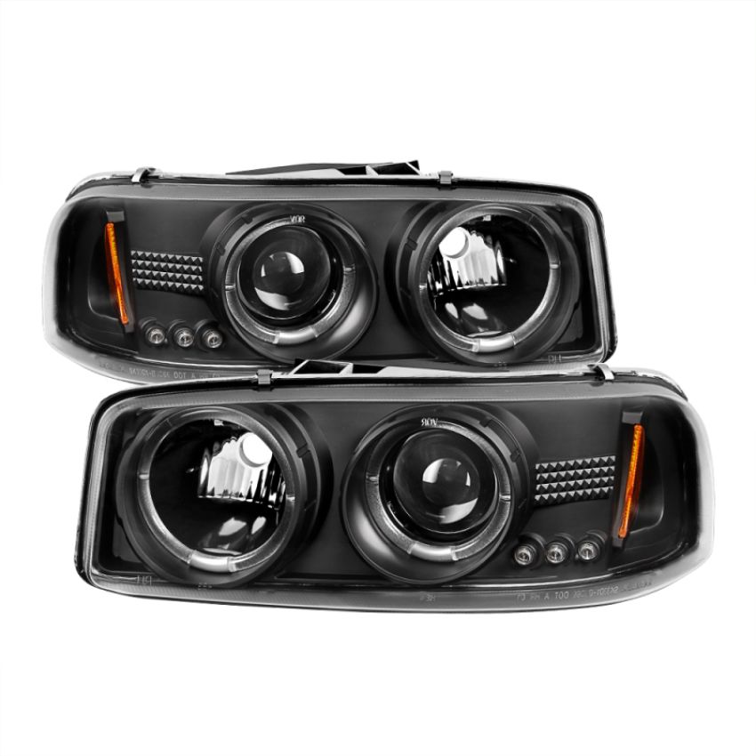 SPYDER 5009357 Projector Headlights - LED Halo - Black