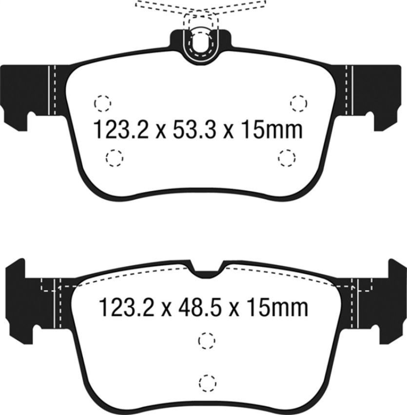 EBC Brakes DP63047 6000 Series Greenstuff Truck/SUV Brakes Disc Pads