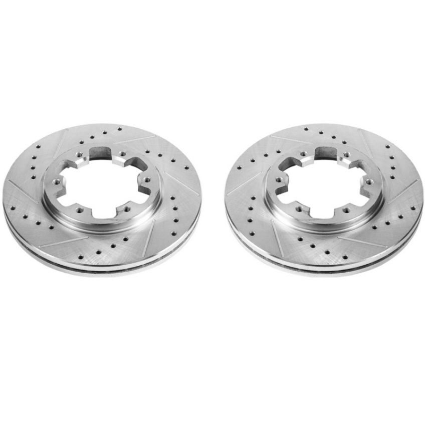 PowerStop JBR360XPR PowerStop Evolution Performance Drilled, Slotted & Plated Brake Rotor Pair