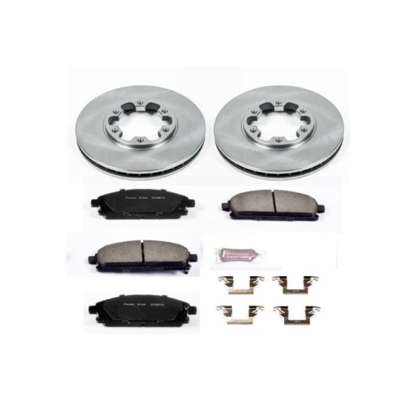 PowerStop KOE1175 OE Stock Replacement Low-Dust Ceramic Brake Pad and Rotor Kit