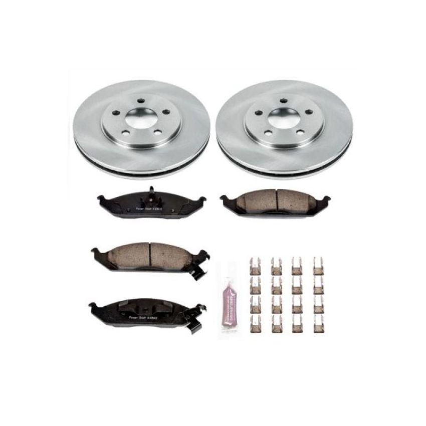 PowerStop KOE1676 OE Stock Replacement Low-Dust Ceramic Brake Pad and Rotor Kit