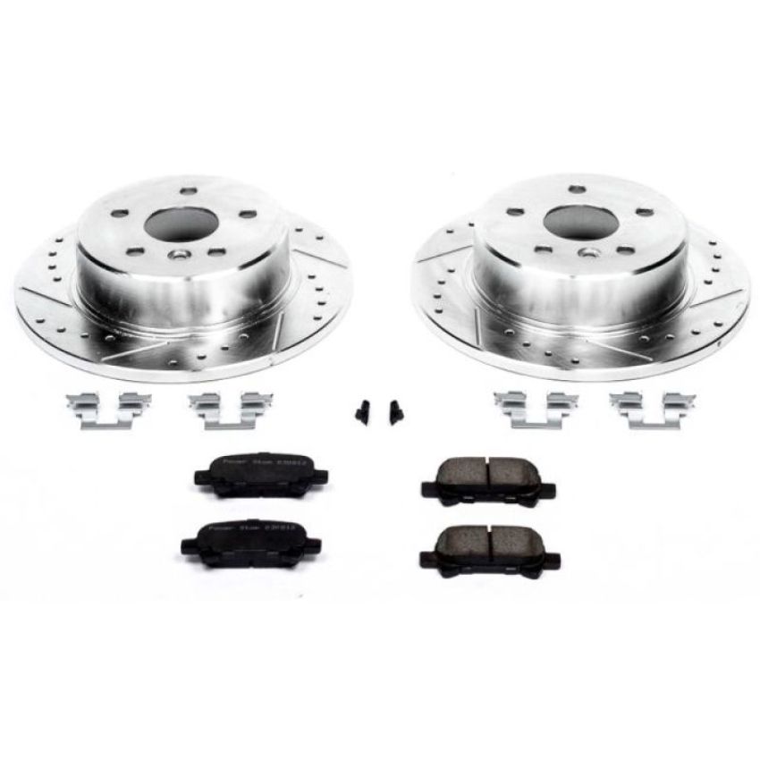 PowerStop K2322 Z23 Daily Driver Carbon-Fiber Ceramic Brake Pad and Drilled & Slotted Rotor Kit