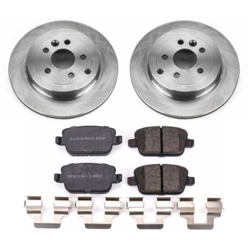 PowerStop KOE5653 OE Stock Replacement Low-Dust Ceramic Brake Pad and Rotor Kit