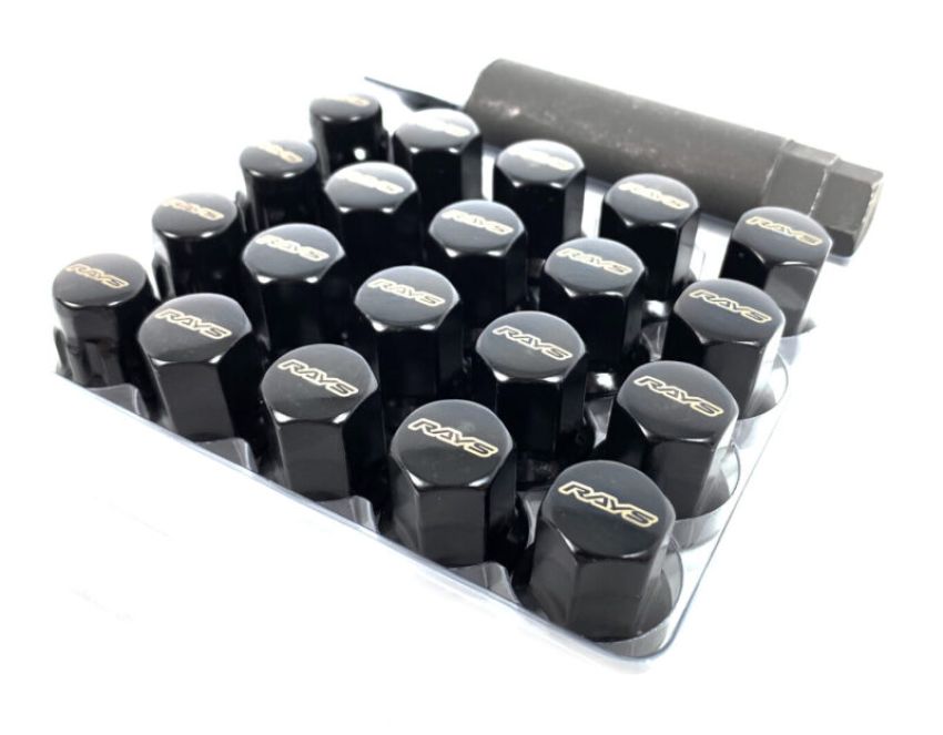 Rays W171215B5H 17 HEX L31 Lock and Nut Set 12 X 1.50- Black
