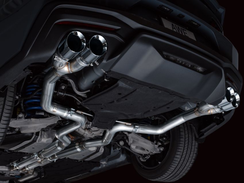 AWE Tuning 3020-42650 AWE 2024 Ford Mustang GT Fastback S650 RWD Track Edition Catback Exhaust w/ Quad Chrome Silver Tips