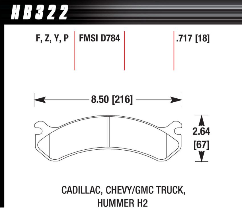 Hawk Performance HB322P.717 SuperDuty Disc Brake Pad
