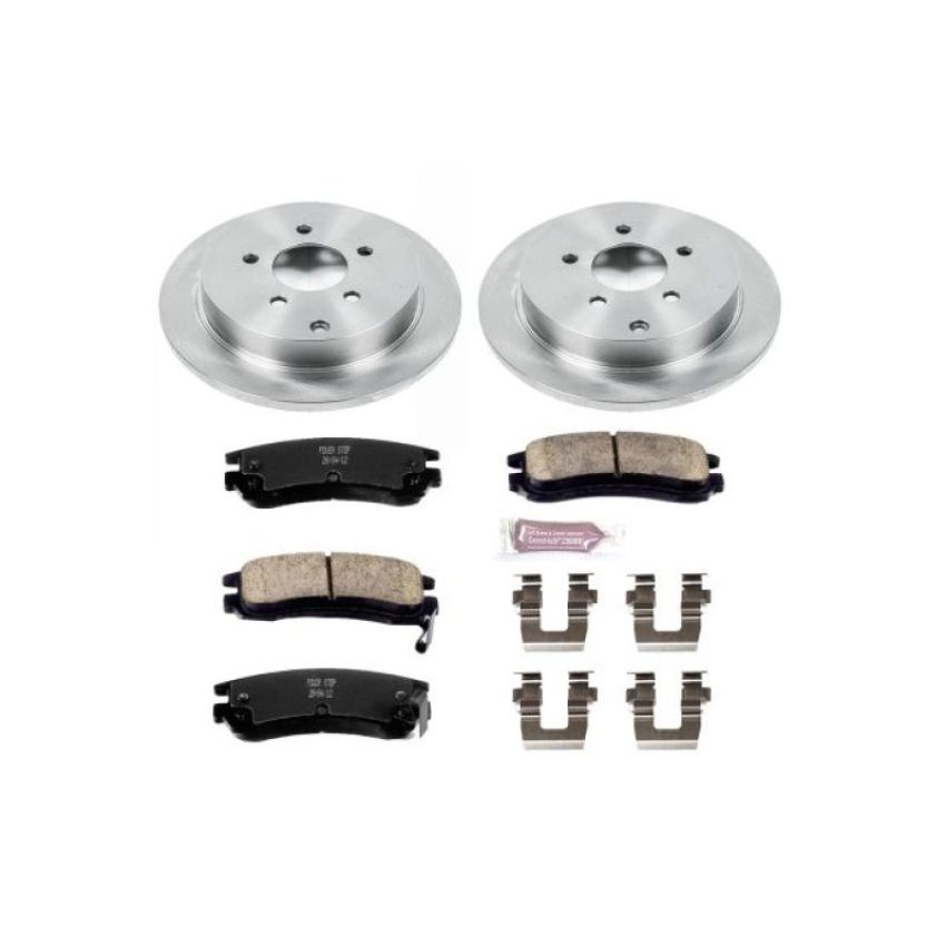PowerStop KOE5135 OE Stock Replacement Low-Dust Ceramic Brake Pad and Rotor Kit
