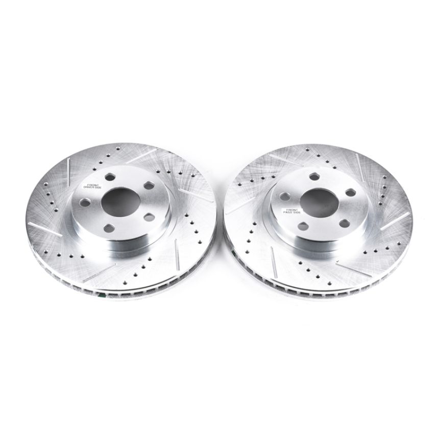PowerStop JBR931XPR PowerStop Evolution Performance Drilled, Slotted & Plated Brake Rotor Pair
