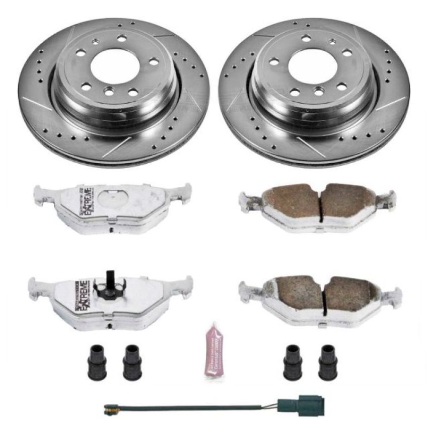 PowerStop K557-26 Z26 Street Performance Ceramic Brake Pad and Drilled & Slotted Rotor Kit