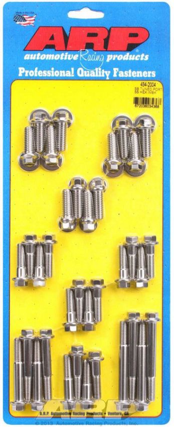 ARP ARP434-2004 SBC S/S Intake Bolt Kit 6pt.