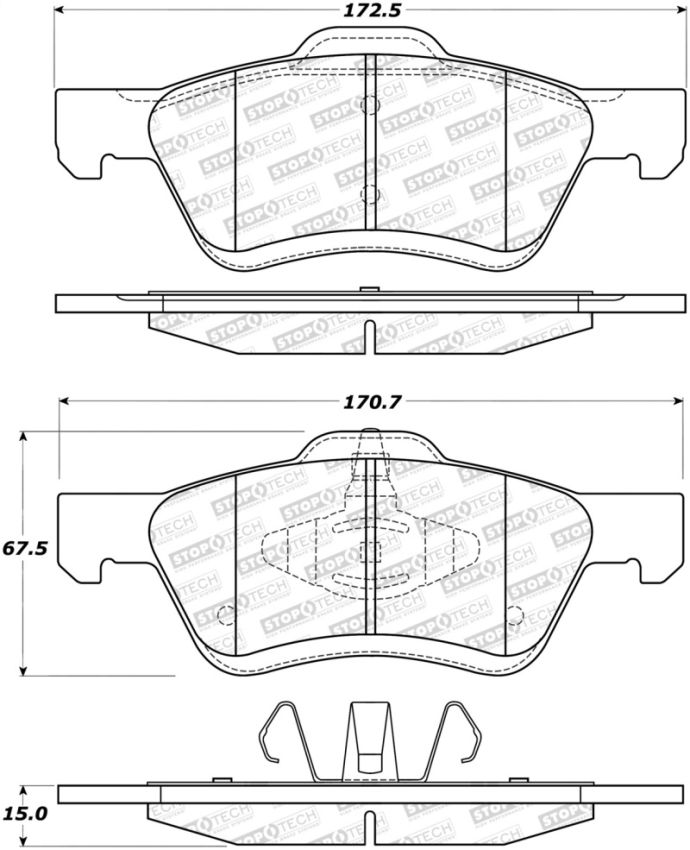 Stoptech 308.10470 Street Brake Pads