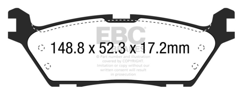 EBC Brakes DP43037R Yellowstuff Street And Track Brake Pads