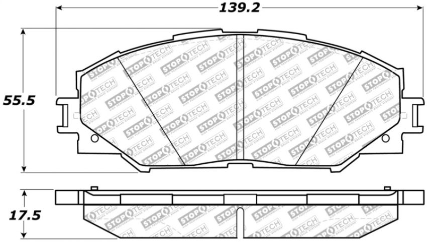 Stoptech 305.12100 Street Select Brake Pads - Front
