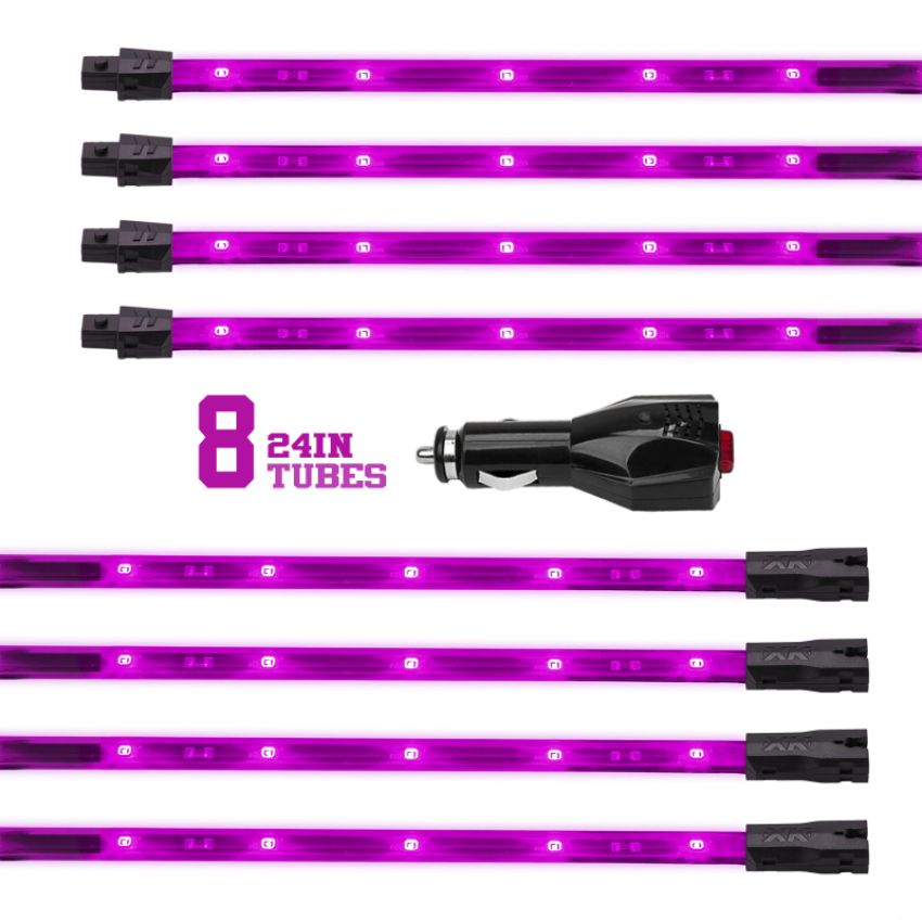 XKGLOW XK041002-P XK Glow Tube Single Color Underglow LED Accent Light Car/Truck Kit Pink - 8x24In