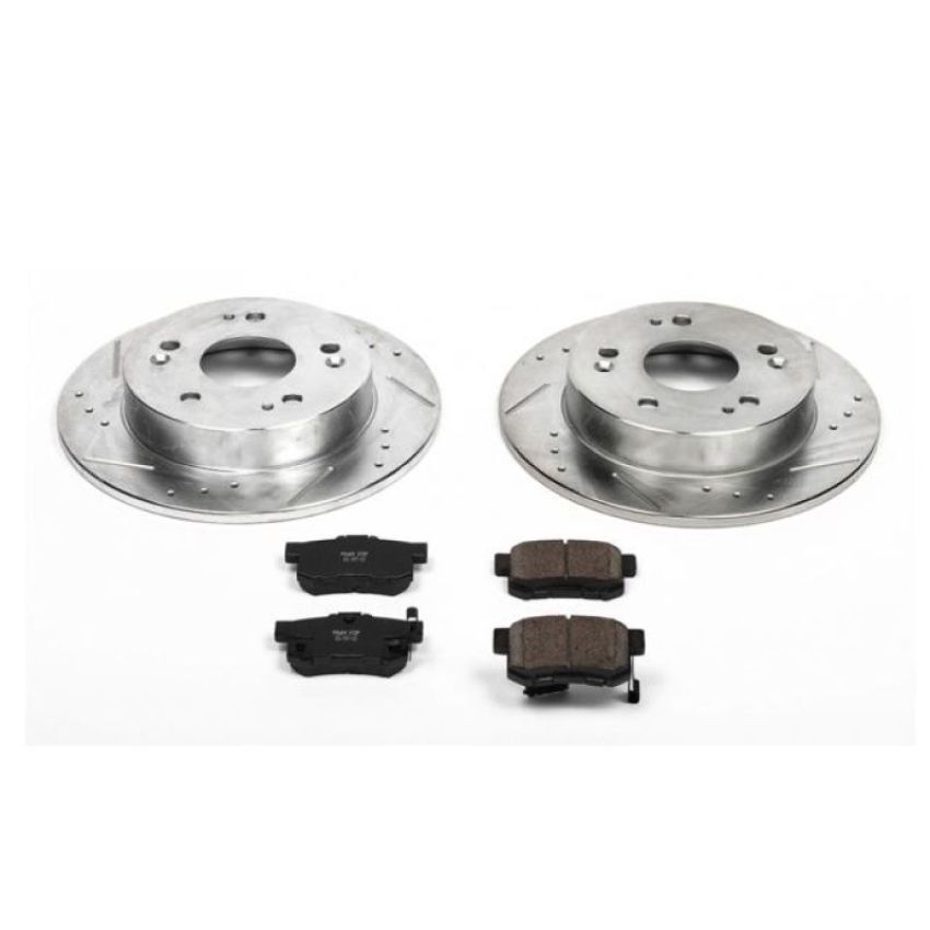 PowerStop K1243 Z23 Daily Driver Carbon-Fiber Ceramic Brake Pad and Drilled & Slotted Rotor Kit