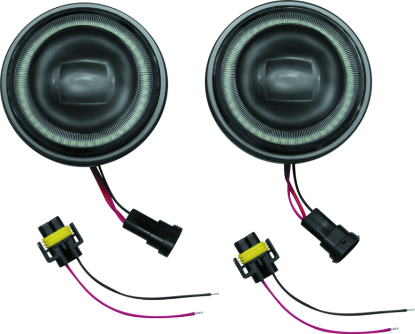 Kuryakyn 2466 4-1/2inch Vision Passing Lmps Black