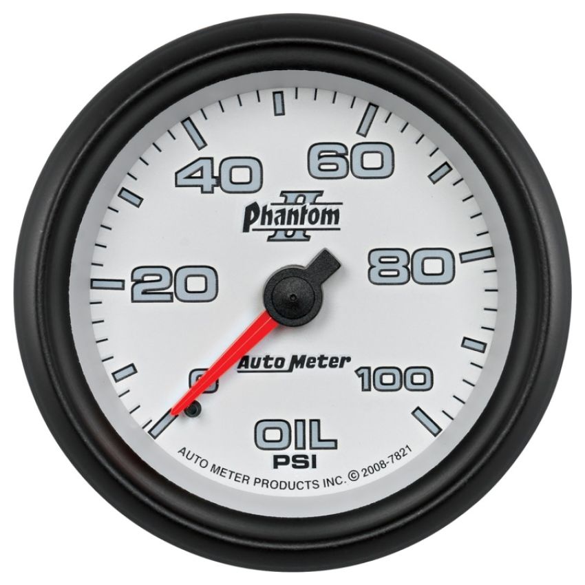 AUTOMETER ATM7821 2-5/8 Phantom II Oil Pressure Gauge 0-100psi