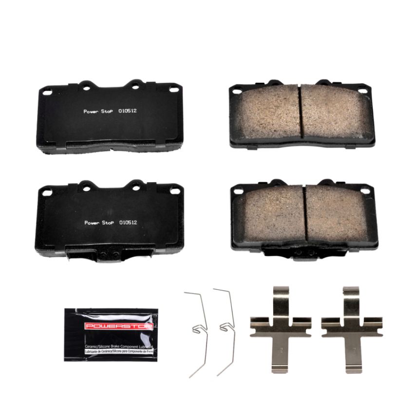 PowerStop Z23-531 PowerStop - Z23 Daily Driver Carbon-Fiber Ceramic Brake Pads with Hardware Kit
