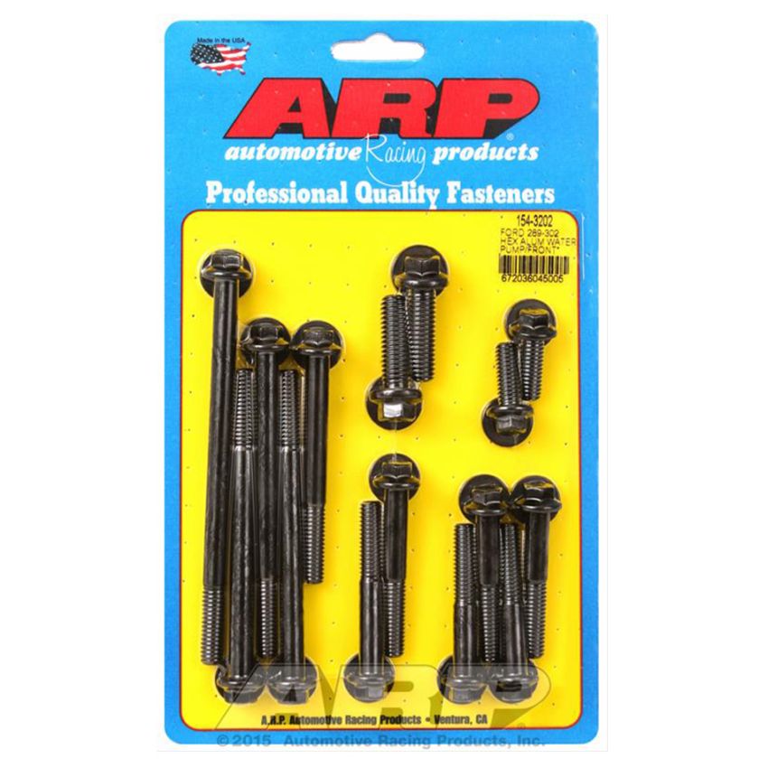 ARP ARP154-3202 Bolt Kit 6pt SBF 289/302 Alm Water Pump & T-Cover
