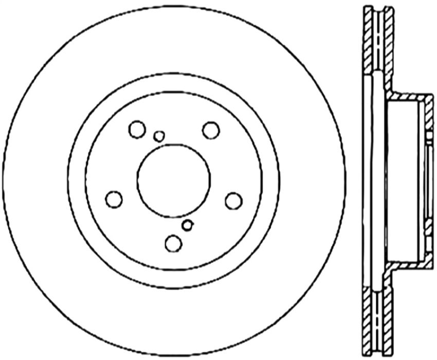 Stoptech 126.47024CSL Power Slot 05-08 LGT Front Left CRYO Slotted Front Left Rotor