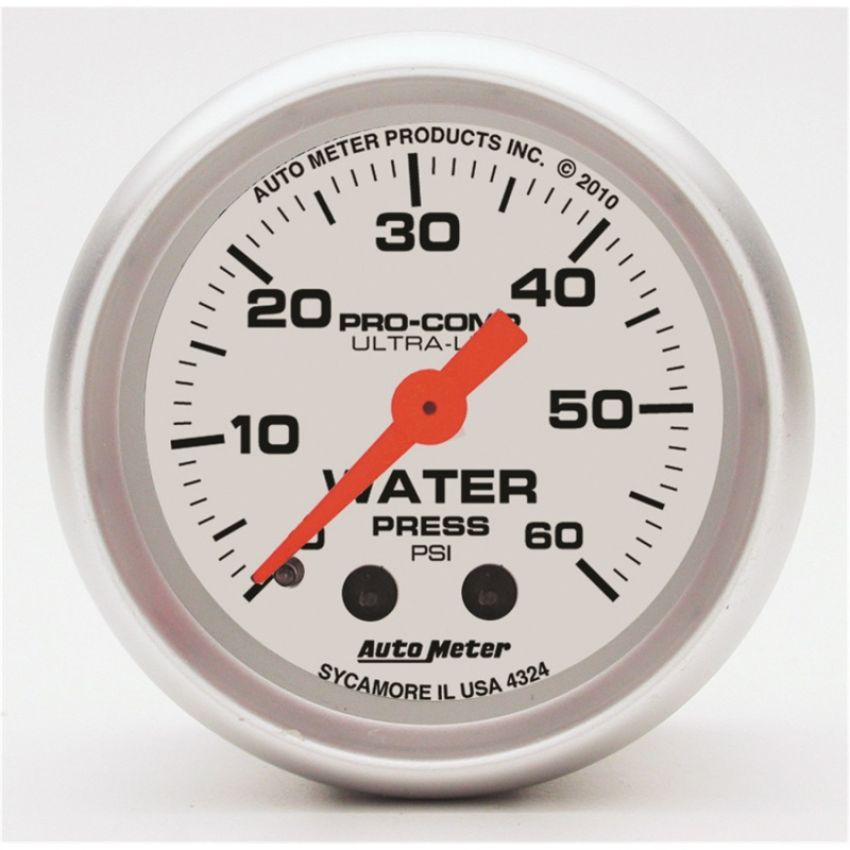 AutoMeter 4324 GAUGE, WATER PRESS, 2 1/16