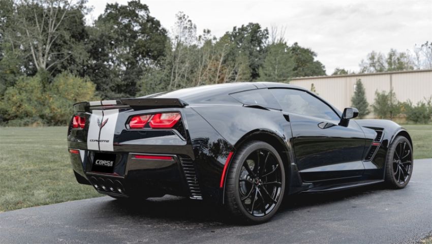 CORSA Performance 14776BLK Corsa 2014-2019 Chevrolet Corvette C7 6.2L 2.75in Xtreme Valve-Back w/ Dual NPP & Quad BlackTips