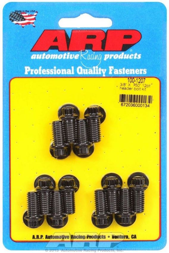 ARP ARP100-1207 Header Bolt Kit - 12pt. 3/8 x .750 UHL (12)