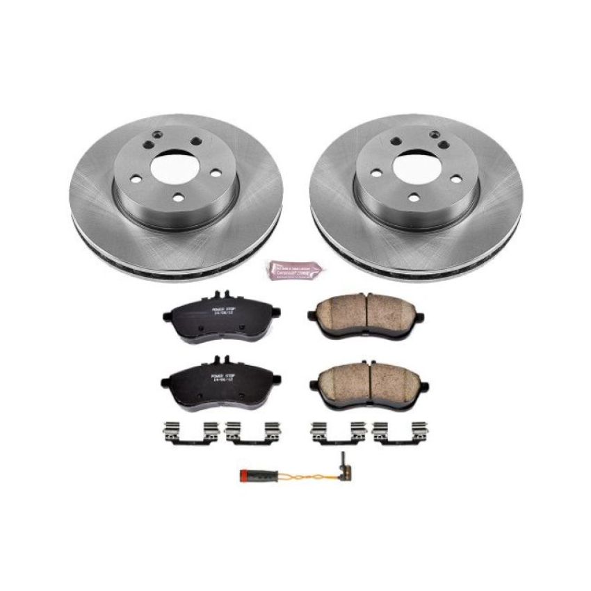 PowerStop KOE5790 OE Stock Replacement Low-Dust Ceramic Brake Pad and Rotor Kit