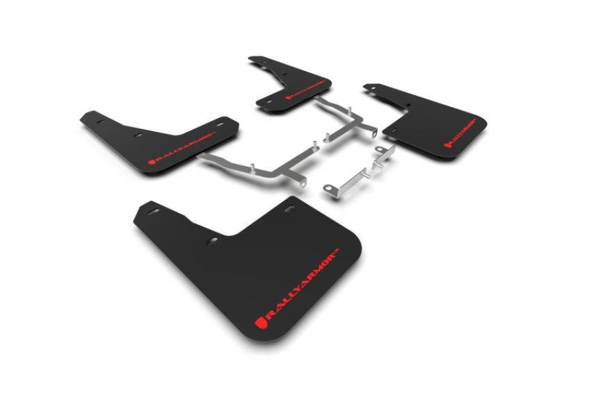 Rally Armor MF77-UR-BLK/RD Black Mud Flap/Red Logo