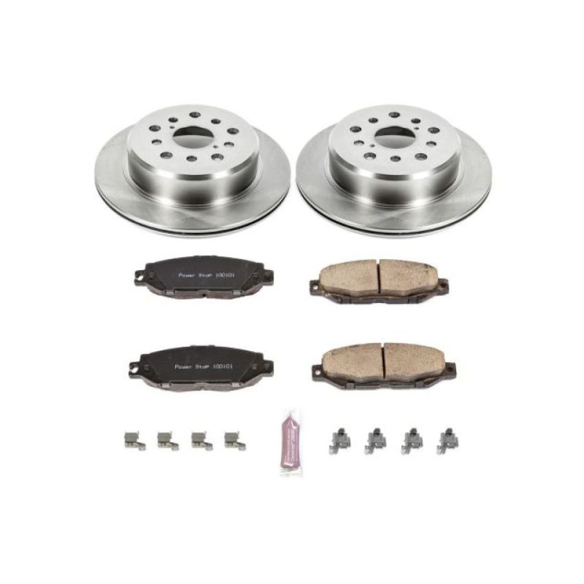 PowerStop KOE3134 OE Stock Replacement Low-Dust Ceramic Brake Pad and Rotor Kit
