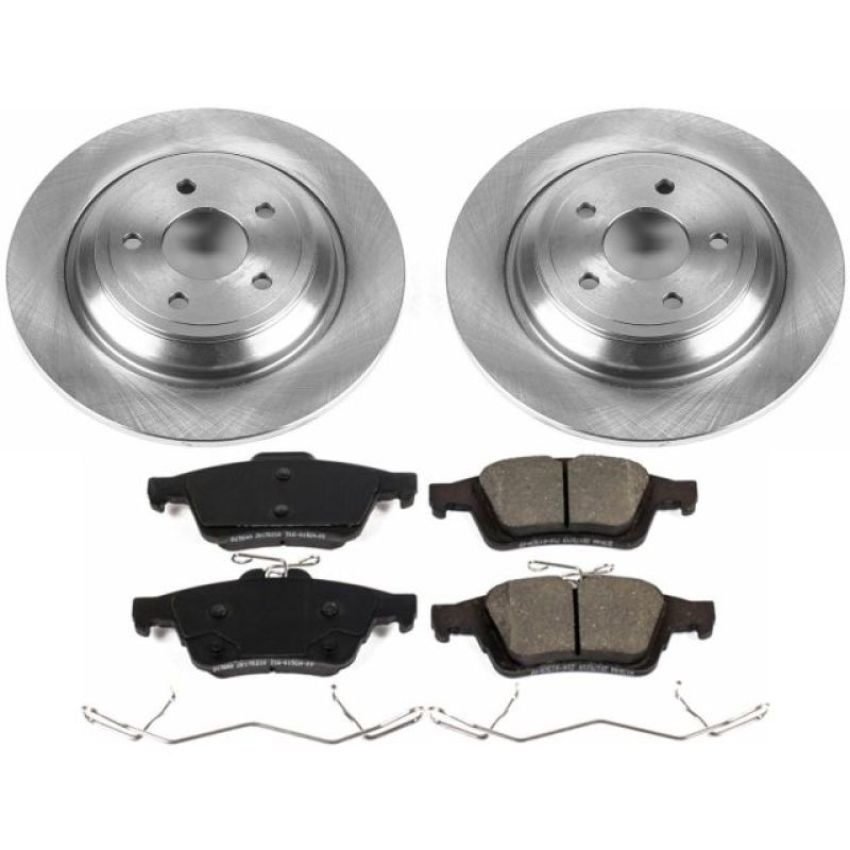 PowerStop KOE7320 OE Stock Replacement Low-Dust Ceramic Brake Pad and Rotor Kit