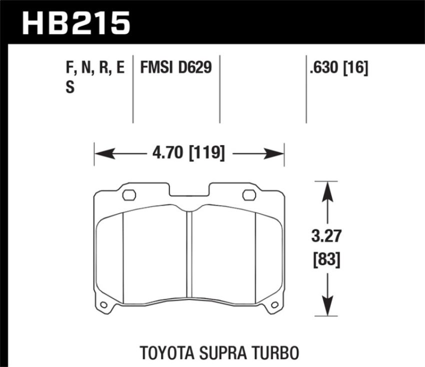 Hawk Performance HB215F.630 HPS Disc Brake Pad