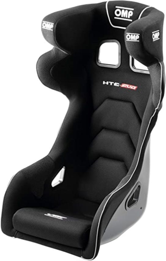 OMP RACING, INC. OMPHA0-0818-A01-071 HTE Evo Seat Fiberglass Black FIA 8855-1999