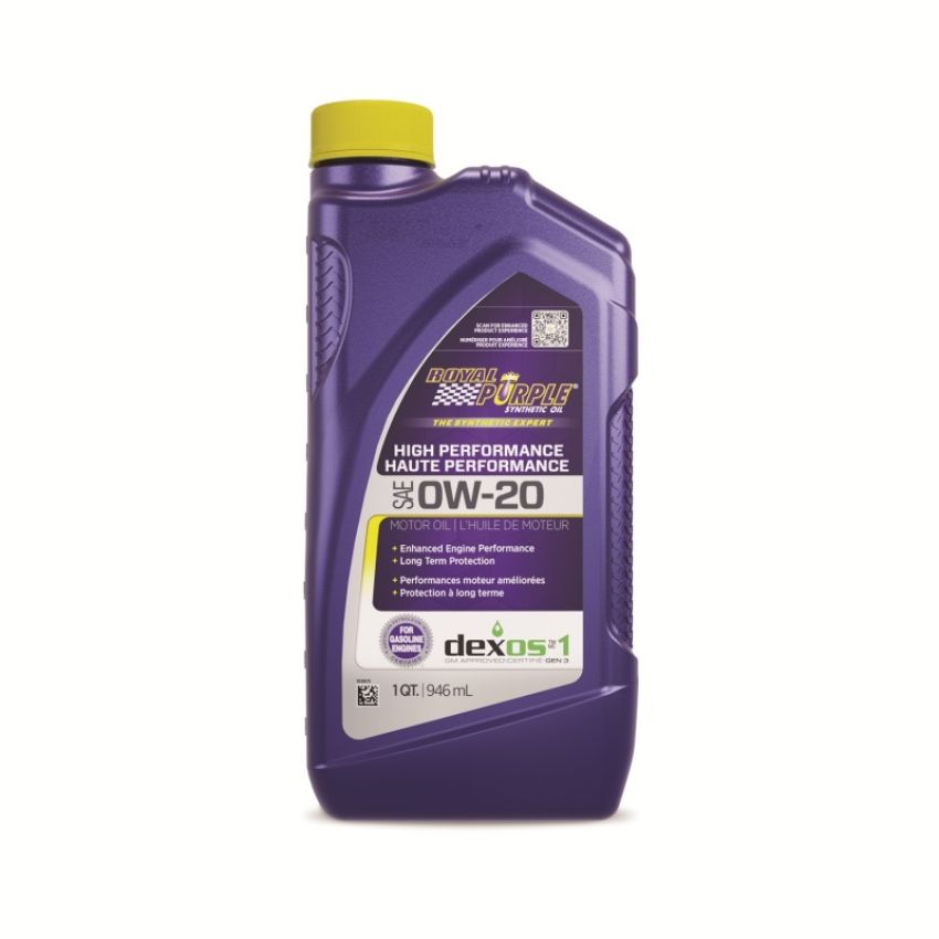 Royal Purple 26020 Synthetic High Performance 0W-20 Motor Oil (Canada) - 1 Quart