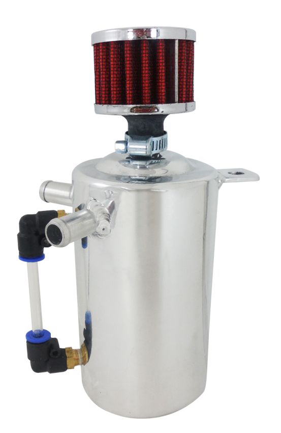 RACING POWER CO-PACKAGED RPCR2505 Fabricated Alum Oil Catc h Tank Breather 1.0 Pint