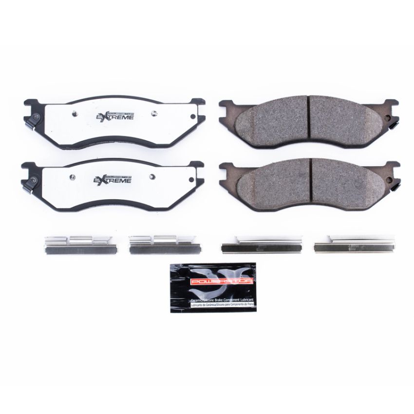 PowerStop Z36-897 PowerStop - Z36 Truck and SUV Carbon-Fiber Ceramic Brake Pads with Hardware Kit