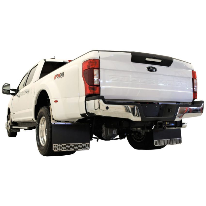 Putco 78025 2020 Chevy Silv/Sierra HD Dually (Rear) - Set of 2 Mud Skins - Polished SS w/ Hex Shield