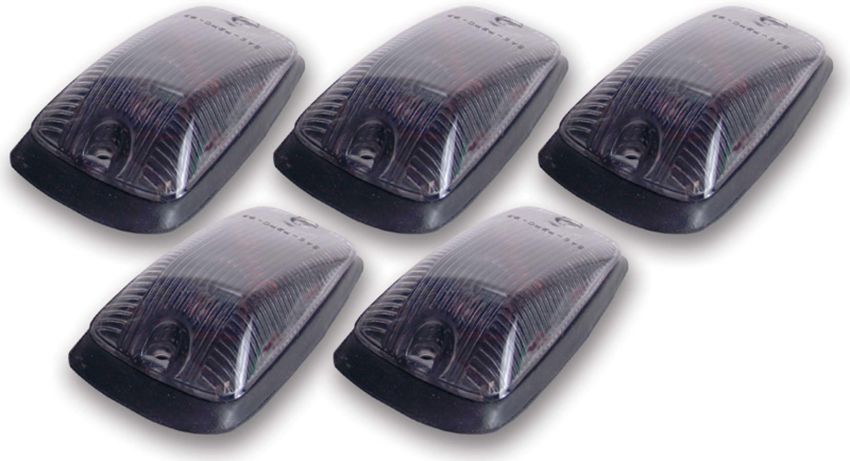 Pacer Performance 20-220S Smoke Hi-5 Cab Roof Light Kit, 88-02 GM Style