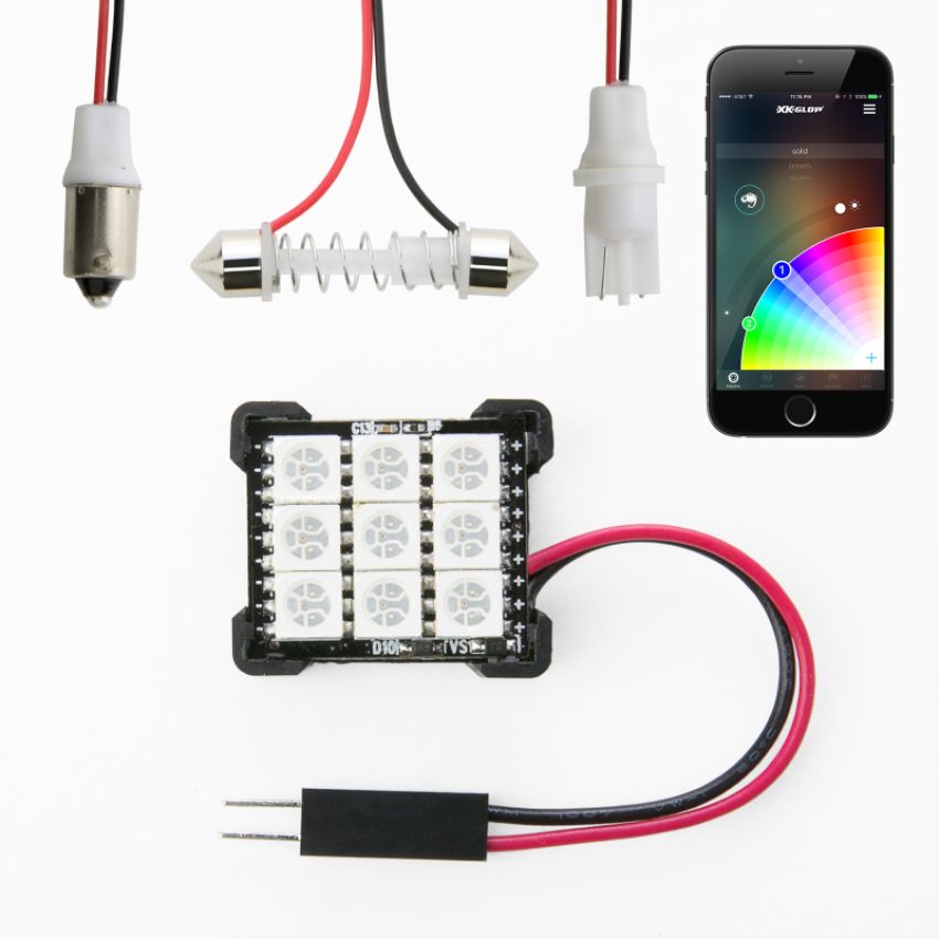 XKGLOW XK-BULB-PANEL XK Glow RGB Festoon LED Panel XKchrome Bluetooth App Controlled Dome Bulb