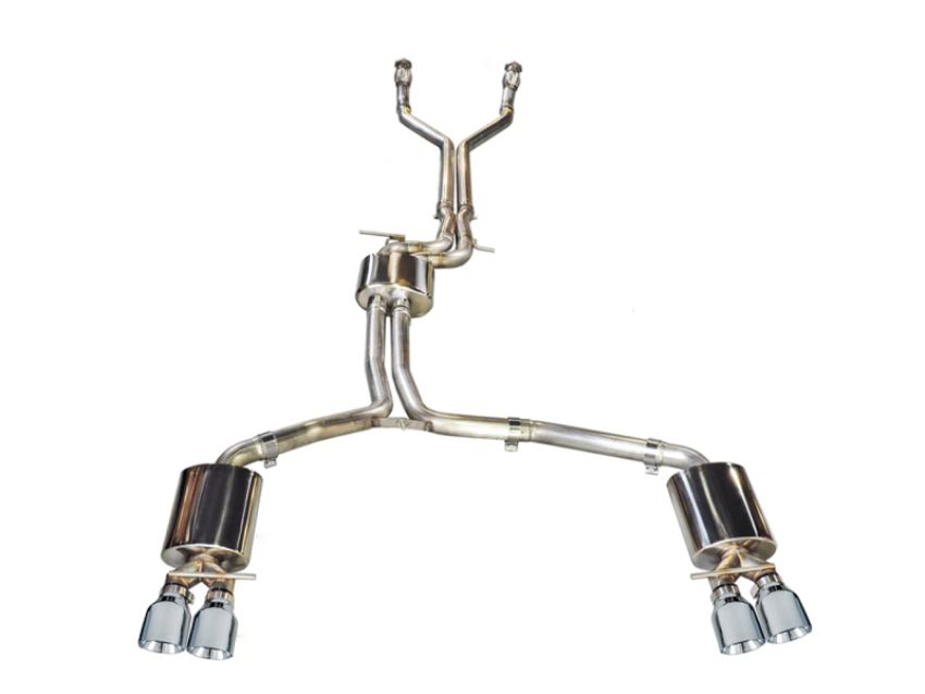 AWE Tuning 3015-42012 Audi C7 / C7.5 S7 4.0T Touring Edition Exhaust - Polished Silver Tips