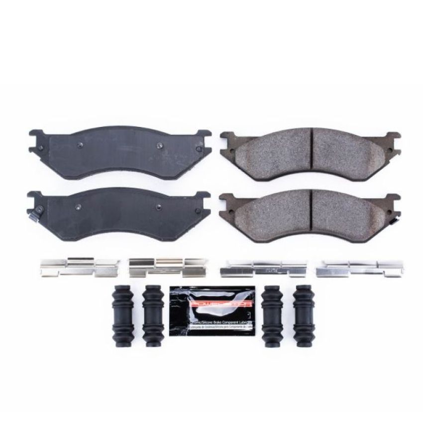 PowerStop Z23-702A PowerStop - Z23 Daily Driver Carbon-Fiber Ceramic Brake Pads with Hardware Kit