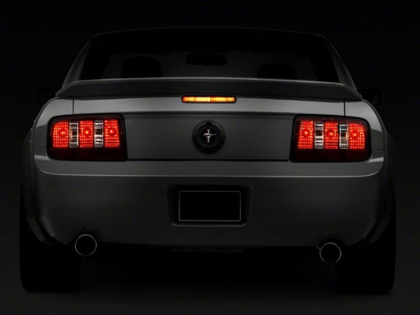 Raxiom 49117 05-09 Ford Mustang Coyote Tail Lights- Blk Housing (Smoked Lens)