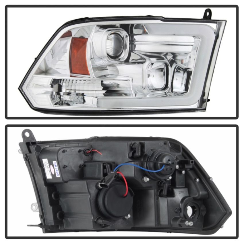 SPYDER 5084828 Projector Headlights - Version 2 - Light Bar DRL - Chrome