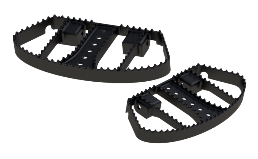 Burly Brand B13-1051B MX Passenger Boards - Black