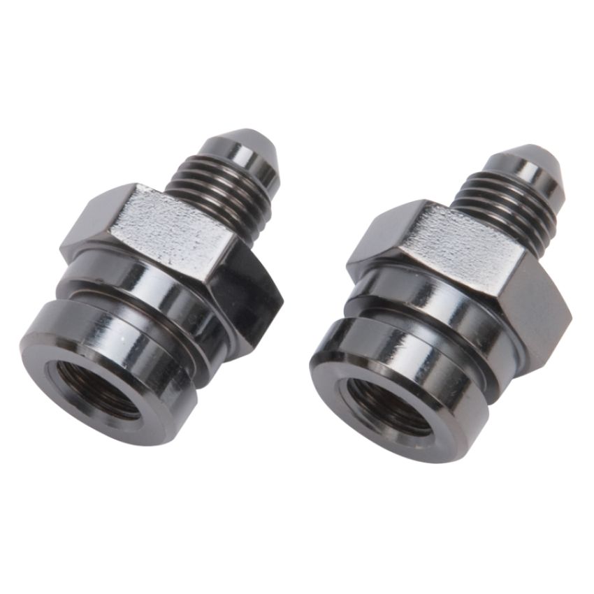 Russell 641293 Performance -3 AN SAE Adapter Fitting (2 pcs.) (Black)