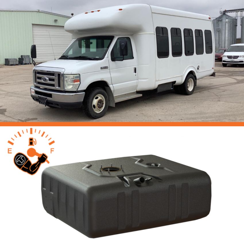 Titan Fuel Tanks 8020199 99-10 Ford Econoline Cut-Away Cab & Chassis 55 Gallon After-Axle Utility Fuel Tank