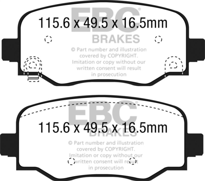 EBC Brakes DP42237R Yellowstuff Street And Track Brake Pads