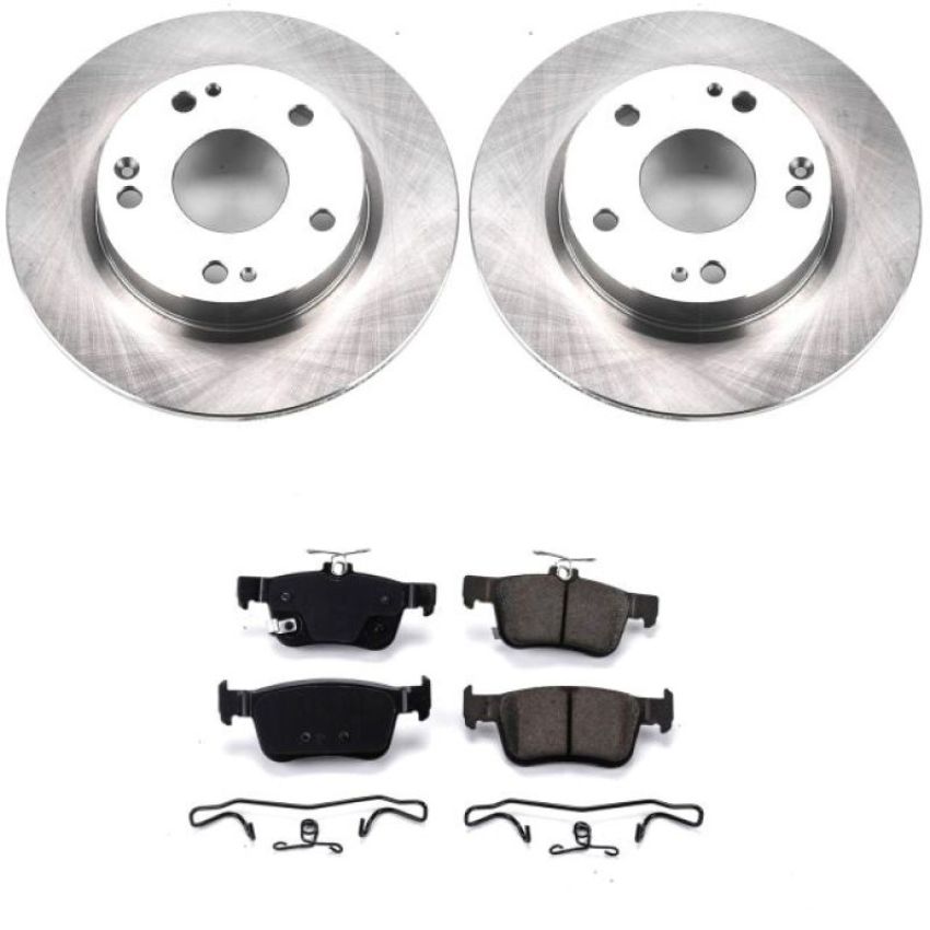 PowerStop KOE7725 OE Stock Replacement Low-Dust Ceramic Brake Pad and Rotor Kit