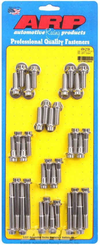 ARP ARP434-2104 SBC S/S Intake Bolt Kit 12pt.